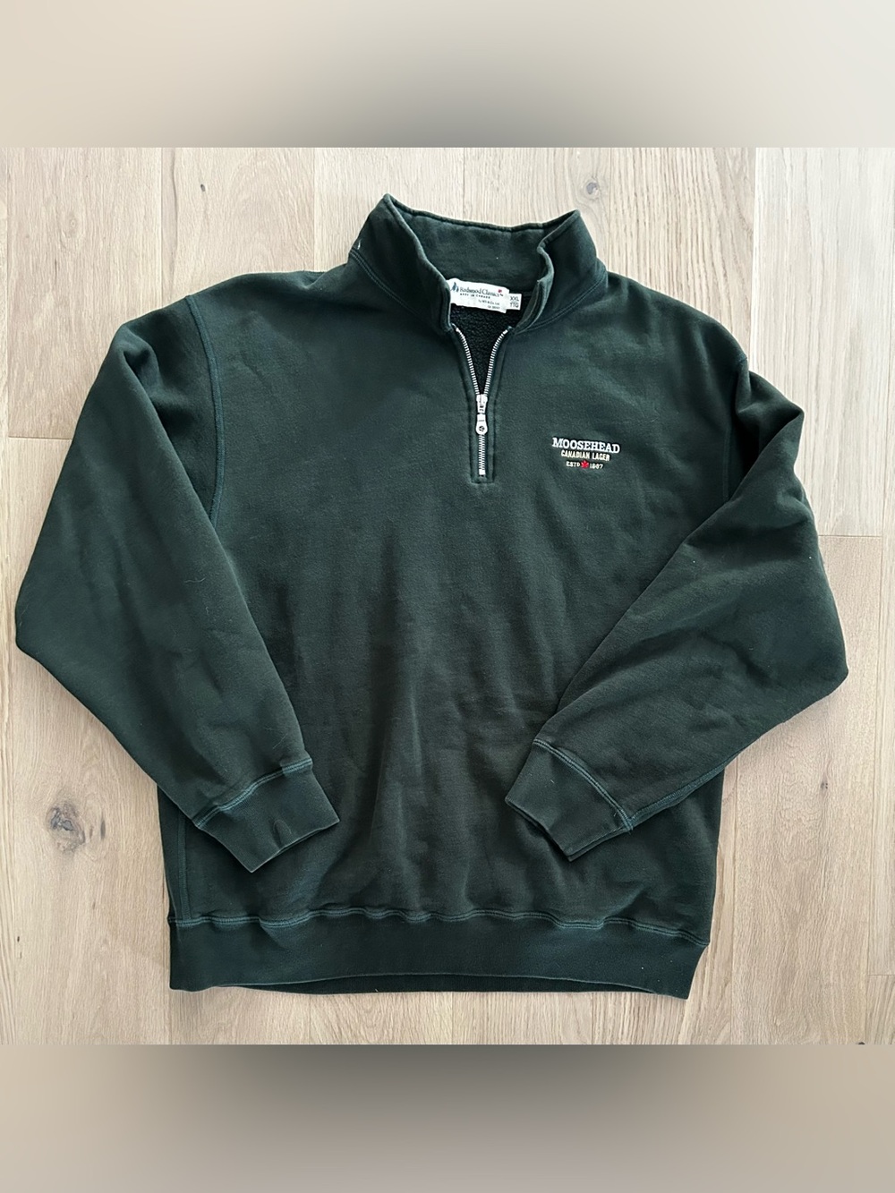 Moosehead Canadian Lager Beer 1/4 Zip Pullover Sweatshirt- Size XXL
